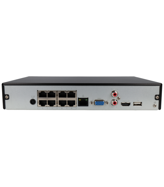 Enregistreur ip DAHUA pour 8 canaux et 12 mpx de résolution avec 8 ports PoE