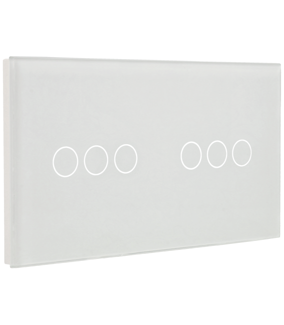 Panel de interruptor doble con 6 botones 