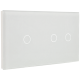 Panel de interruptor doble con 3 botones 