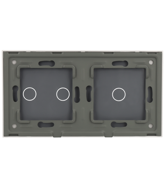 Panel de interruptor doble con 3 botones 