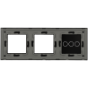 Panel de interruptor con 3 botones y marco para 2 dispositivos 