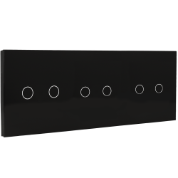 Panel de interruptor triple con 6 botones 