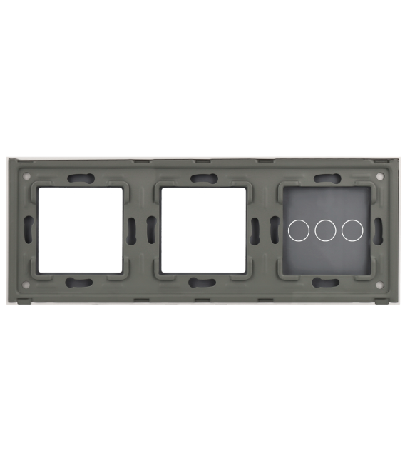 Panel de interruptor con 3 botones y marco para 2 dispositivos 