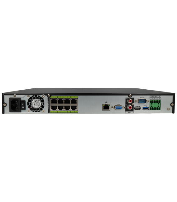 Enregistreur ip DAHUA pour 8 canaux et 32 mpx de résolution avec 8 ports PoE