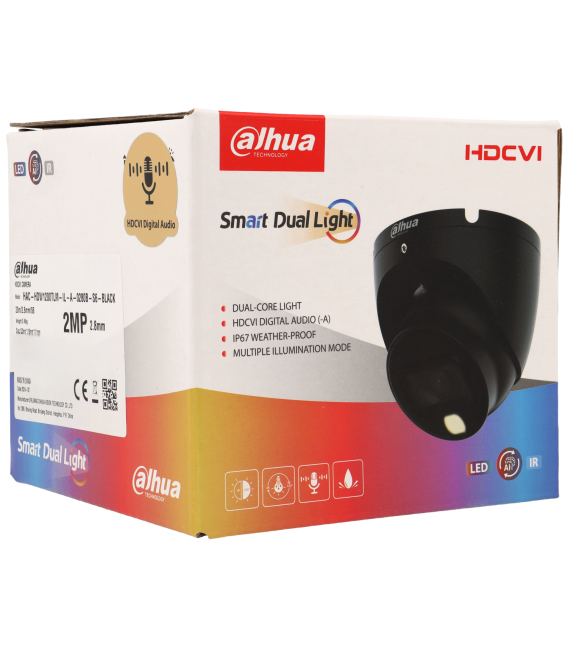 C​améra DAHUA mini-dôme hd-cvi avec 2 megapixels et objectif fixe 